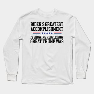 Funny Biden vs Trump president design Long Sleeve T-Shirt